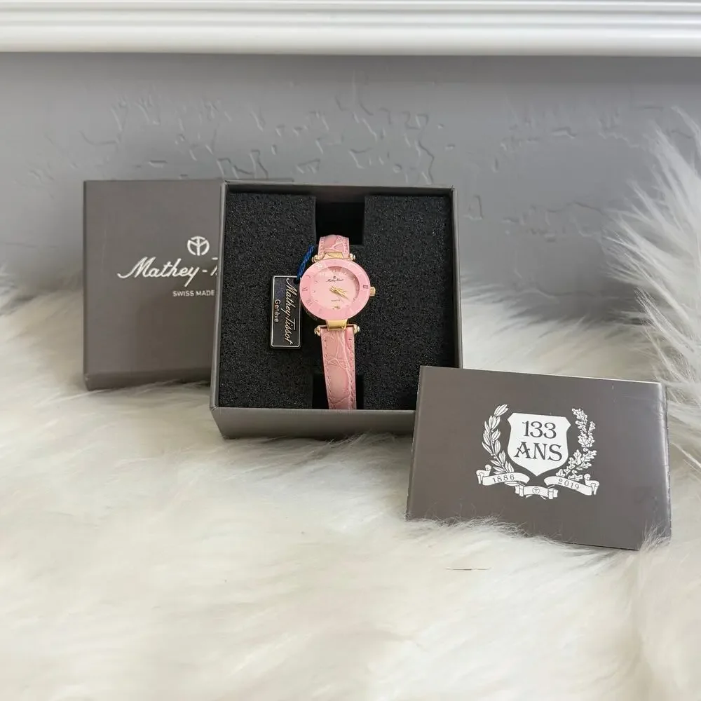 New Mathey Tissot Classic Quartz Pink Dial Women's Watch